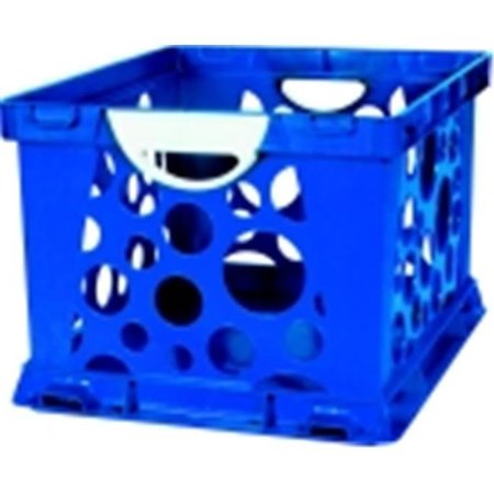 STOREX Storex 2-Color Large Crate With Handles - Blue-White 1466441